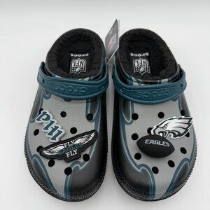 Crocs NFL Philadelphia Eagles Classic Clog Gray Green Men’s 8 Women’s 10